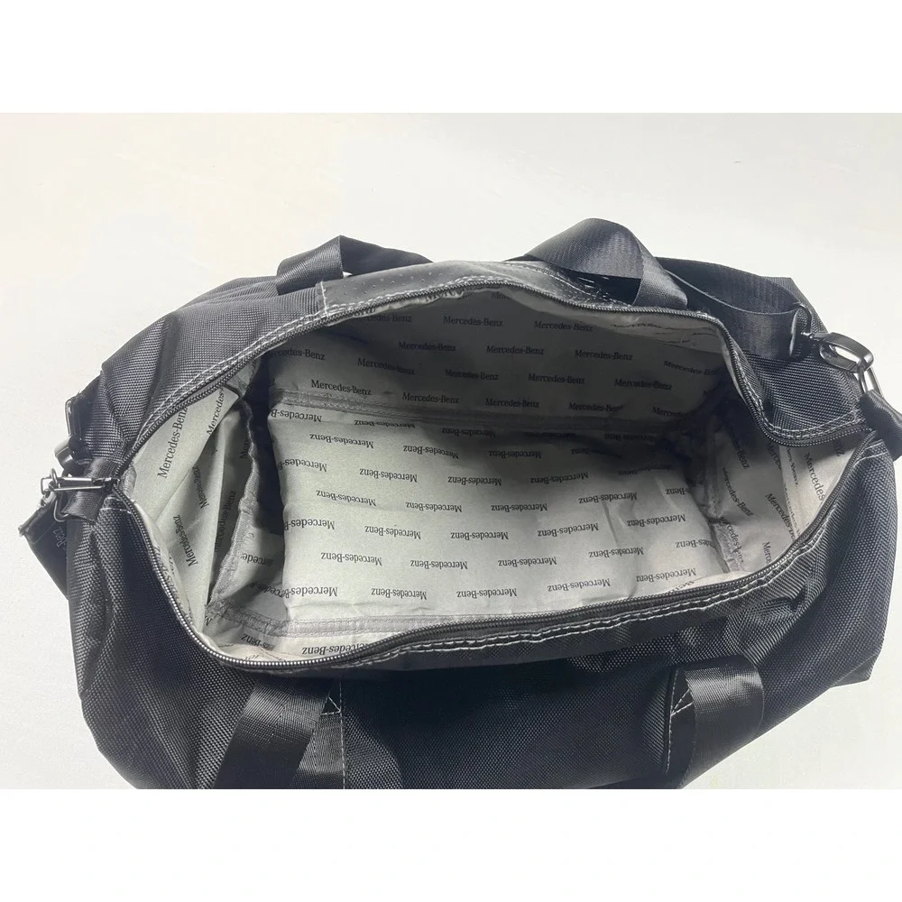 Mercedes-Benz Black Ballistic Nylon Duffel Bag Travel Gym Weekender Carryon